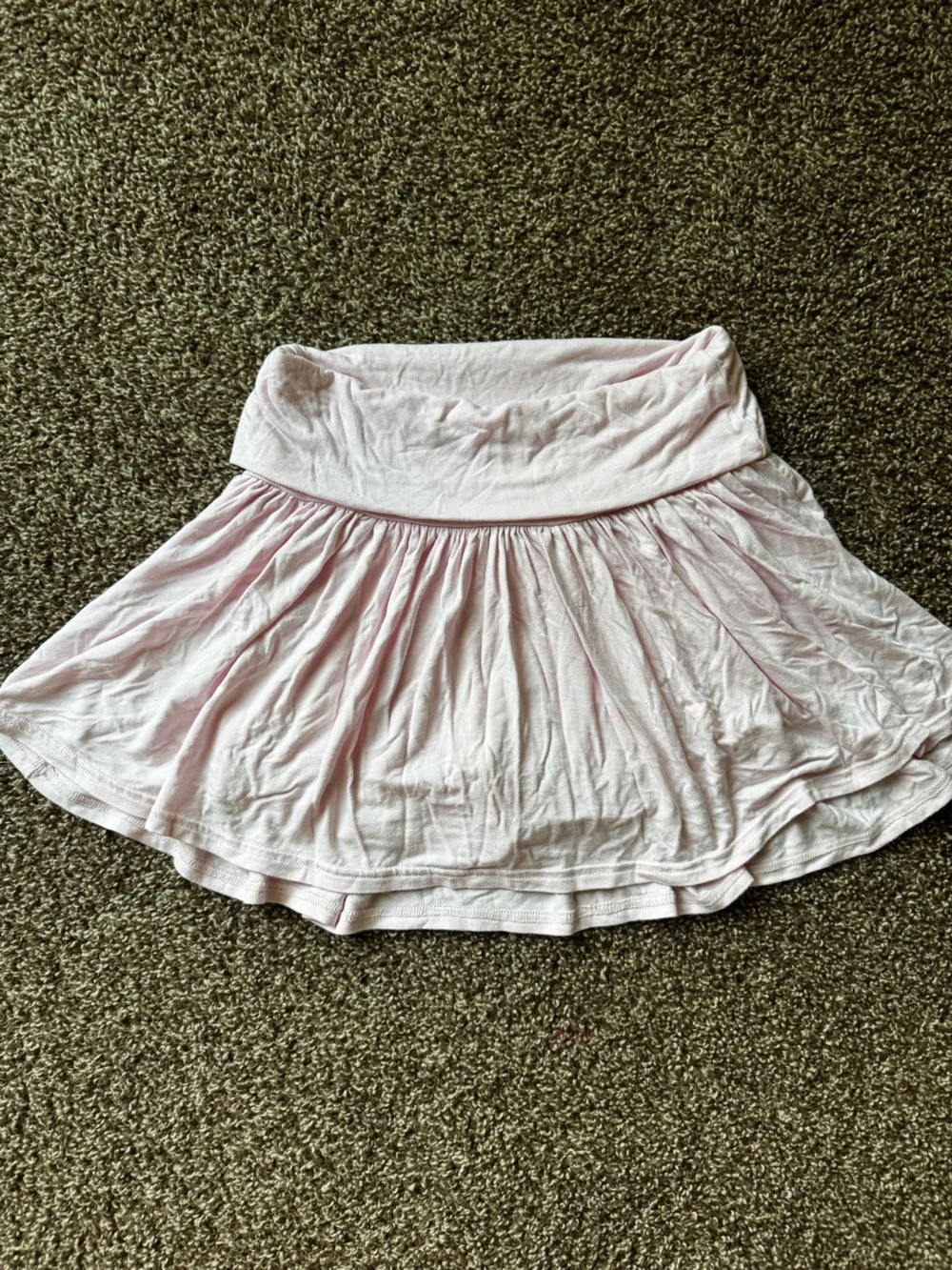Ultra Flirt Baby Pink Fold-Over Waist Skater Skort Size Small